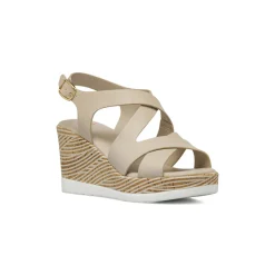 Sandali con zeppa beige da Donna con tacco 9 cm Swish Jeans