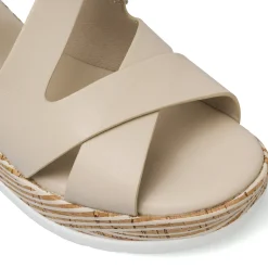 Sandali con zeppa beige da Donna con tacco 9 cm Swish Jeans