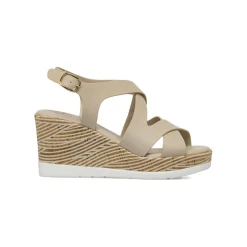 Sandali con zeppa beige da Donna con tacco 9 cm Swish Jeans
