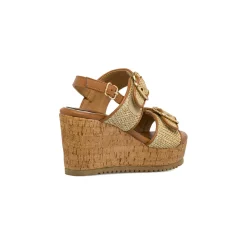 Sandali con zeppa beige e marrone da Donna effetto sughero Jeep Spirit