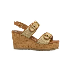 Sandali con zeppa beige e marrone da Donna effetto sughero Jeep Spirit