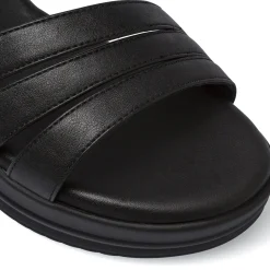 Sandali con Zeppa comfort neri da Donna con fibbia P Soft