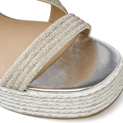 Sandali con zeppa da Donna argento con strass Swish Jeans