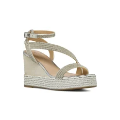 Sandali con zeppa da Donna argento con strass Swish Jeans