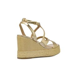 Sandali con Zeppa da Donna color oro con plateau in corda Swish Jeans