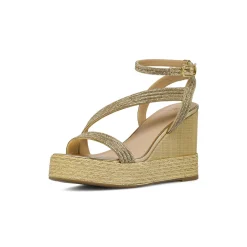 Sandali con zeppa da Donna color oro con strass Swish Jeans