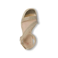Sandali con zeppa da Donna color oro con strass Swish Jeans