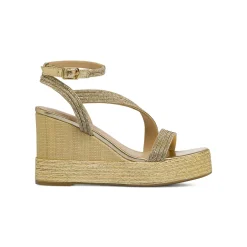 Sandali con zeppa da Donna color oro con strass Swish Jeans