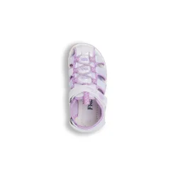 Sandali da Bambina bianchi e lilla glitter con soletta in pelle Frozen