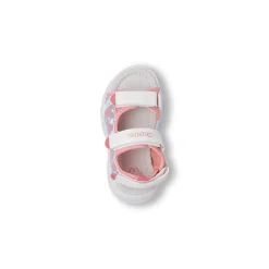 Sandali da Bambina bianchi e rosa con chiusura a strappo e luci Kappa
