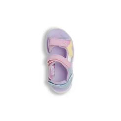 Sandali da Bambina multicolore rosa con triplo strappo Lumberjack