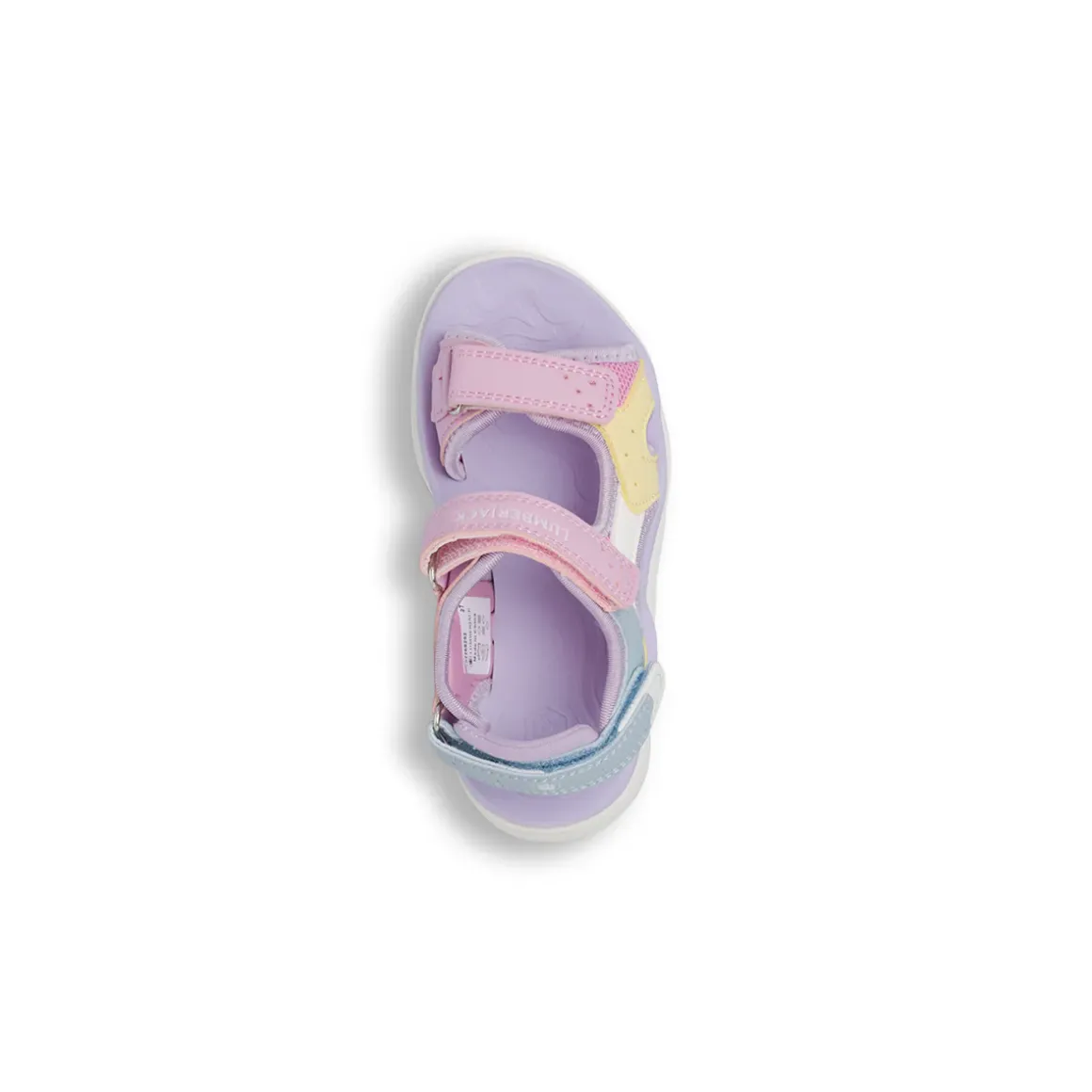 Sandali da Bambina multicolore rosa con triplo strappo Lumberjack