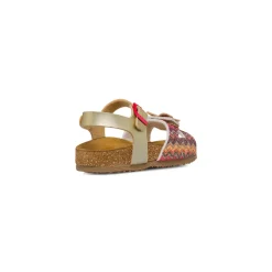 Sandali da Bambina Oro con dettagli glitter multicolore Settenote