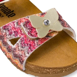 Sandali da Bambina Oro con dettagli glitter multicolore Settenote