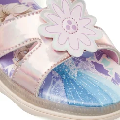 Sandali da Bambina rosa metallizzato con applicazione fiore frontale Frozen