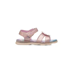 Sandali da Bambina rosa metallizzato con applicazione fiore frontale Frozen
