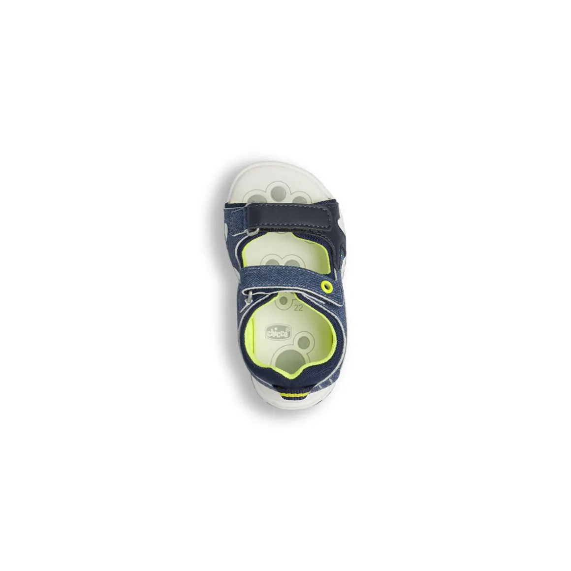 Sandali da Bambino Blu con dettagli giallo fluo Chicco
