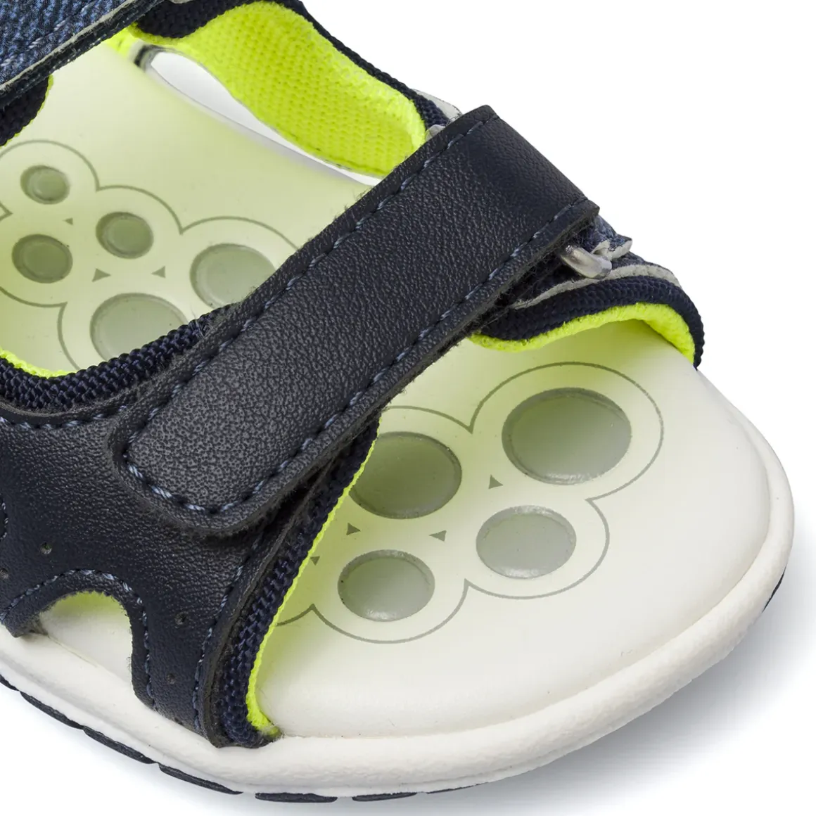 Sandali da Bambino Blu con dettagli giallo fluo Chicco