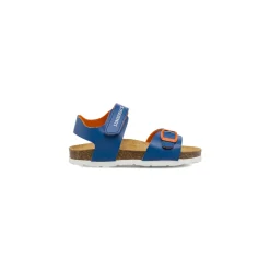 Sandali da Bambino blu e arancione con soletta in pelle Lumberjack