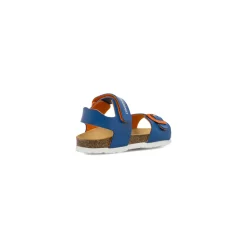 Sandali da Bambino blu e arancione con soletta in pelle Lumberjack