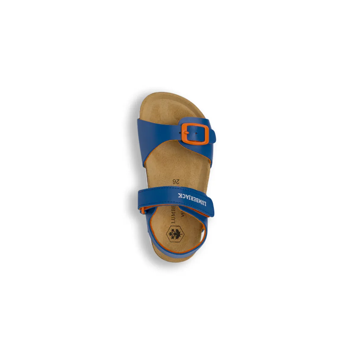 Sandali da Bambino blu e arancione con soletta in pelle Lumberjack