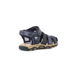 Sandali da bambino blu navy con logo Lumberjack Levi