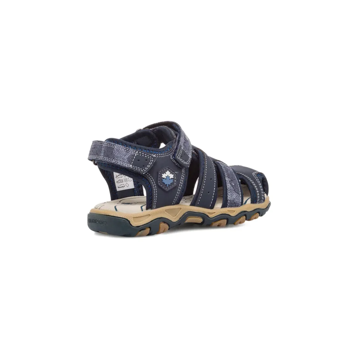Sandali da bambino blu navy con logo Lumberjack Levi
