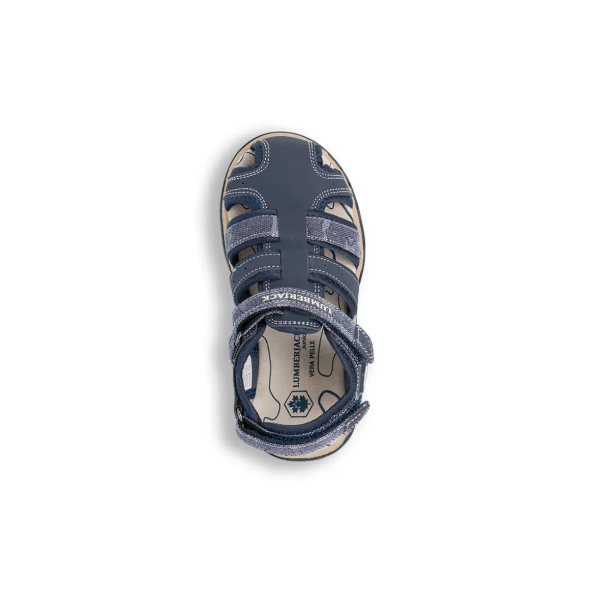 Sandali da bambino blu navy con logo Lumberjack Levi
