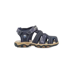Sandali da bambino blu navy con logo Lumberjack Levi