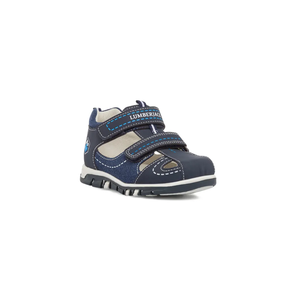 Sandali da bambino blu navy con logo Lumberjack Billy