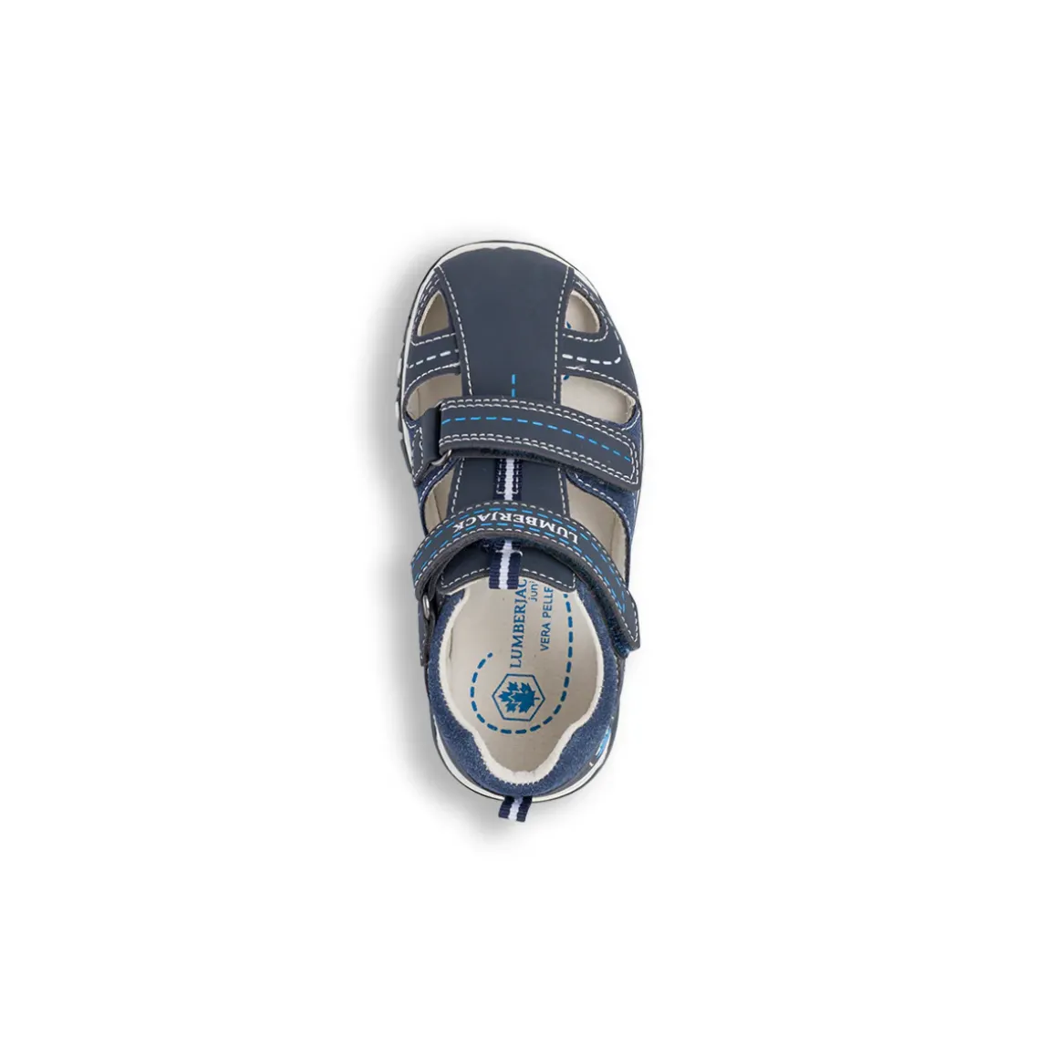 Sandali da bambino blu navy con logo Lumberjack Billy