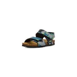 Sandali da Bambino e Ragazzo Verde Blu camouflage e squali Weep & Smile