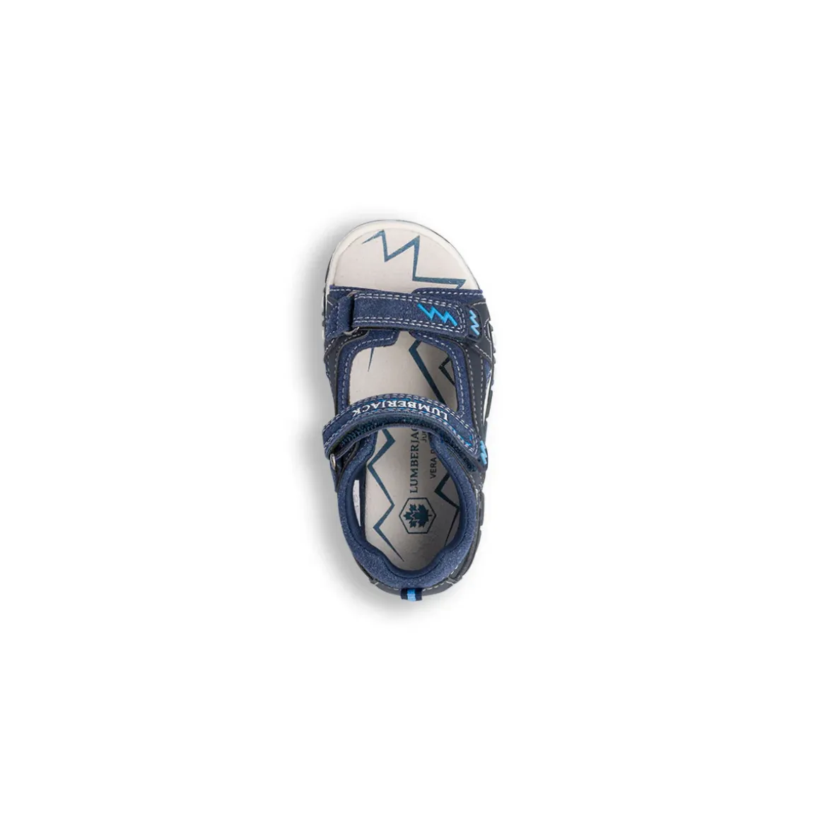 Sandali da Bambino Primi Passi blu con sottopiede in Pelle Lumberjack