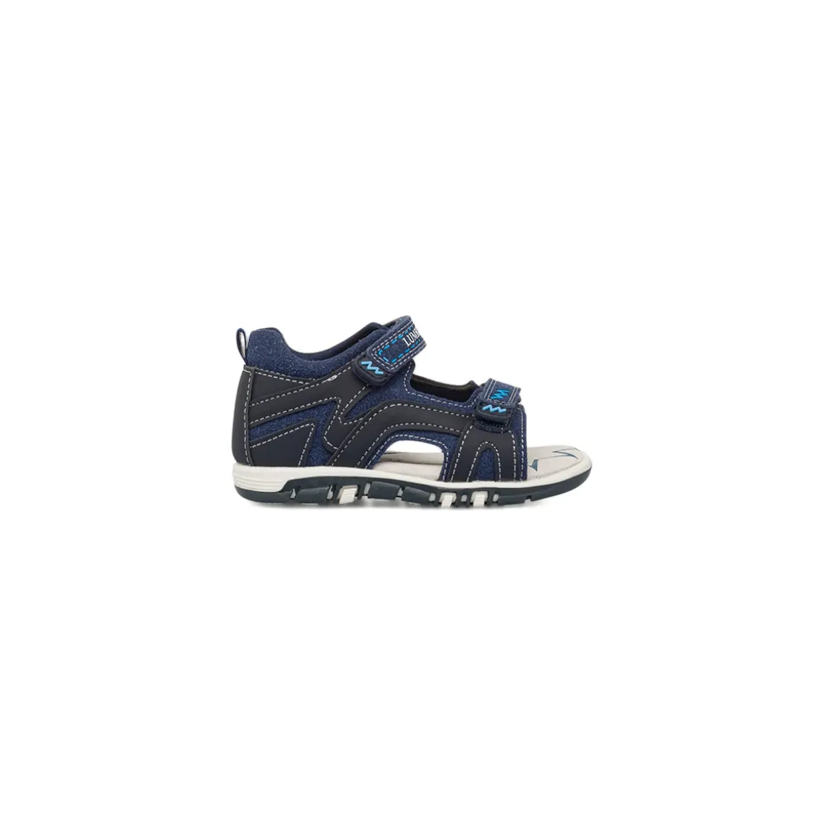 Sandali da Bambino Primi Passi blu con sottopiede in Pelle Lumberjack