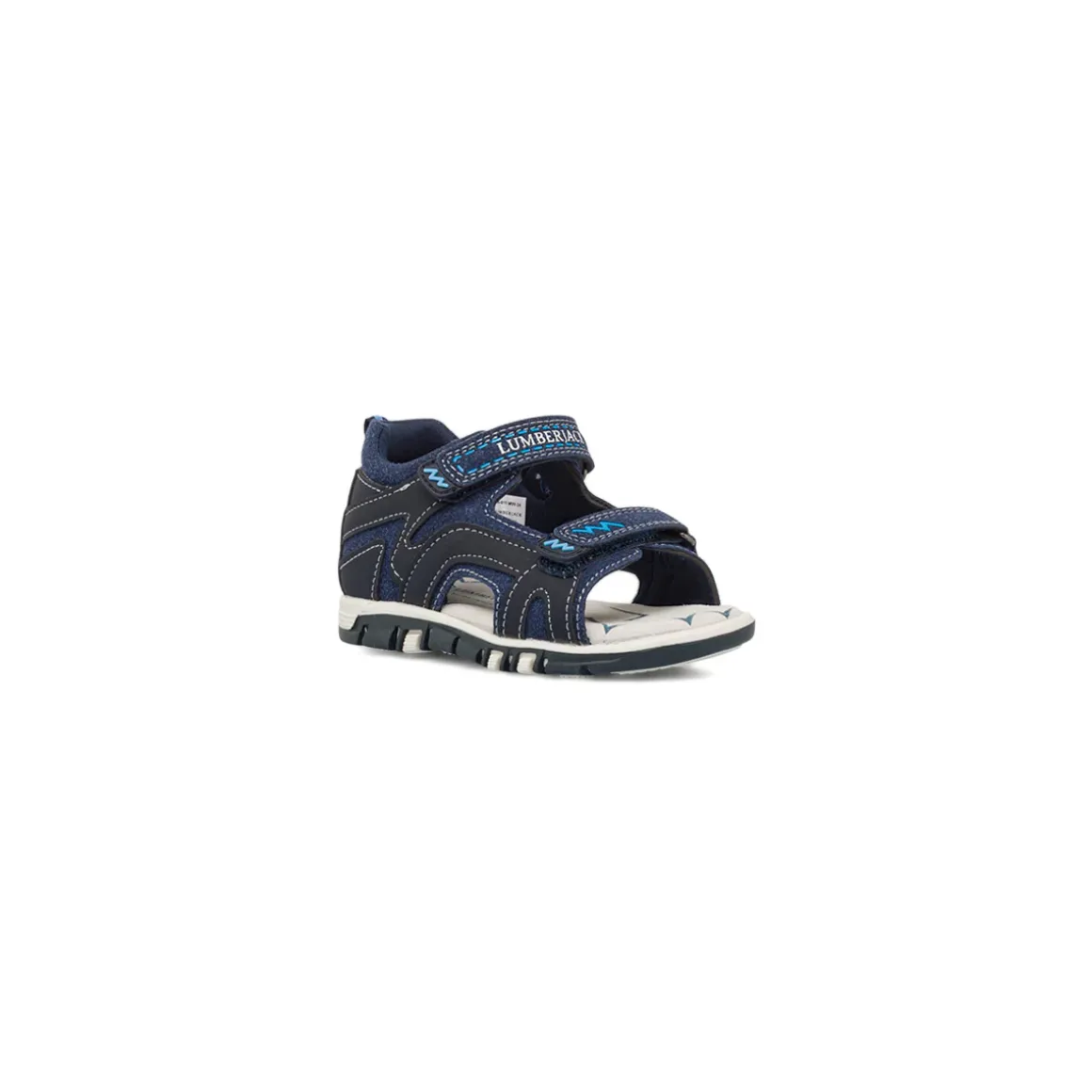 Sandali da Bambino Primi Passi blu con sottopiede in Pelle Lumberjack