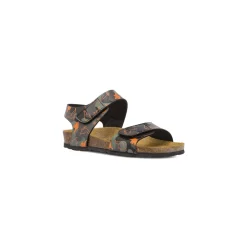 Sandali da Bambino verde militare effetto camouflage e dinosauri Weep & Smile