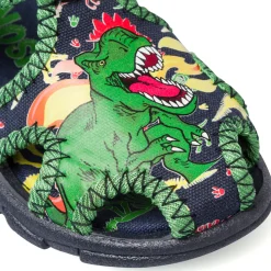 Sandali da bambino verdi e blu con stampe Dinosaurs