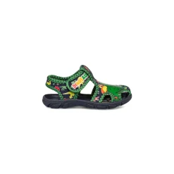 Sandali da bambino verdi e blu con stampe Dinosaurs