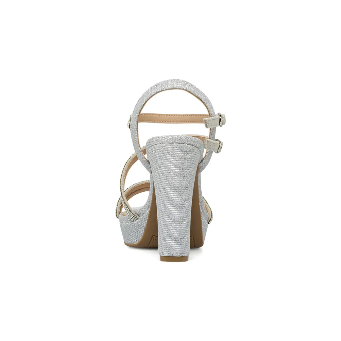Sandali da Donna Argento con strass tacco a colonna 11 cm Lora Ferres