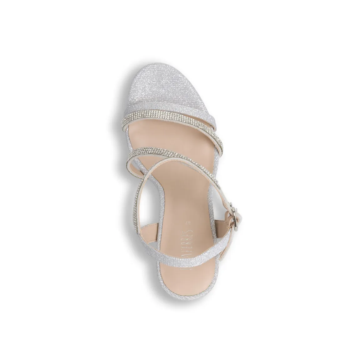 Sandali da Donna Argento con strass tacco a colonna 11 cm Lora Ferres