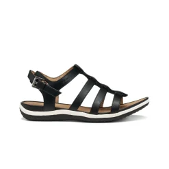 Sandali da Donna neri con suola bicolor traspirante Geox