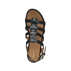 Sandali da Donna neri con suola bicolor traspirante Geox