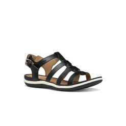 Sandali da Donna neri con suola bicolor traspirante Geox