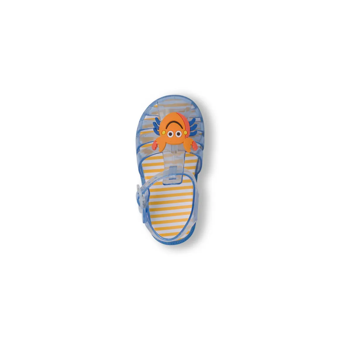 Sandali da mare azzurri in gomma da Bambino con granchio Jog