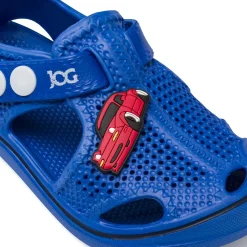 Sandali da Mare blu da Bambino in gomma con patch dinosauro Jog