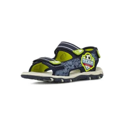 Sandali da Ragazzo blu con dettagli in gomma verde lime Space Boy