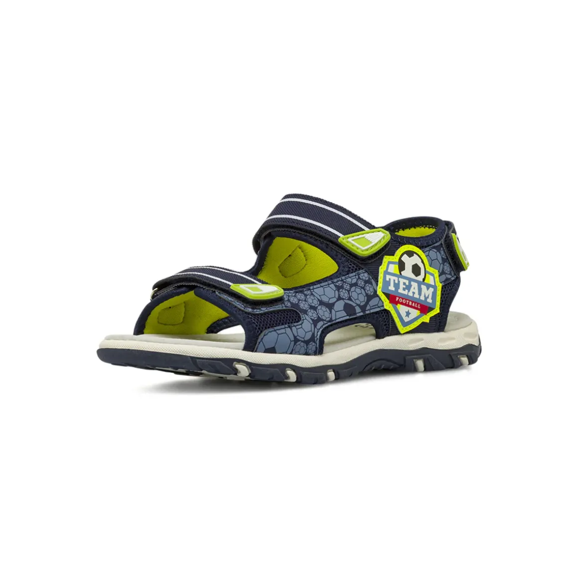 Sandali da Ragazzo blu con dettagli in gomma verde lime Space Boy