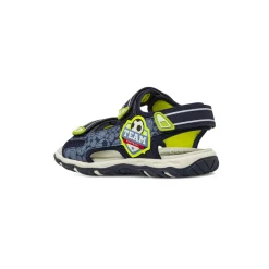 Sandali da Ragazzo blu con dettagli in gomma verde lime Space Boy