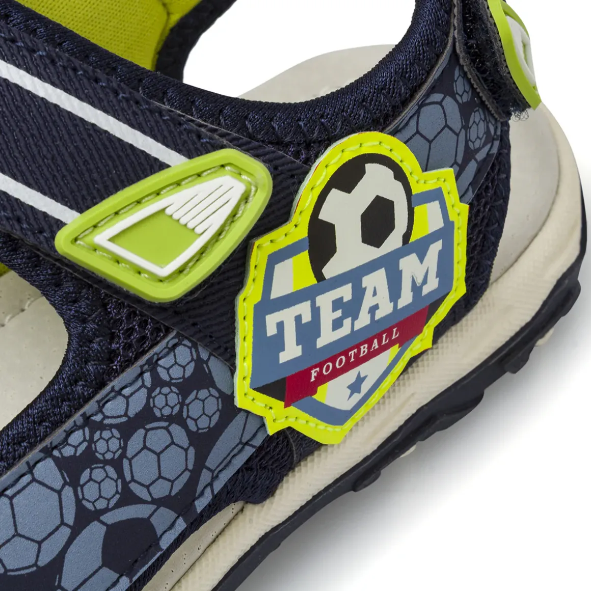 Sandali da Ragazzo blu con dettagli in gomma verde lime Space Boy