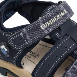 Sandali da ragazzo blu navy con logo Lumberjack Levi
